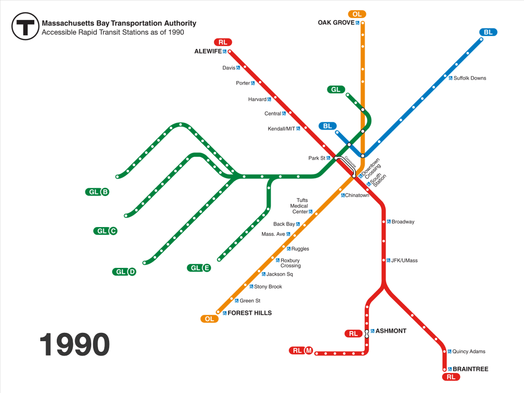 a gif of MBTA spider mas to show how the system has changed over the years