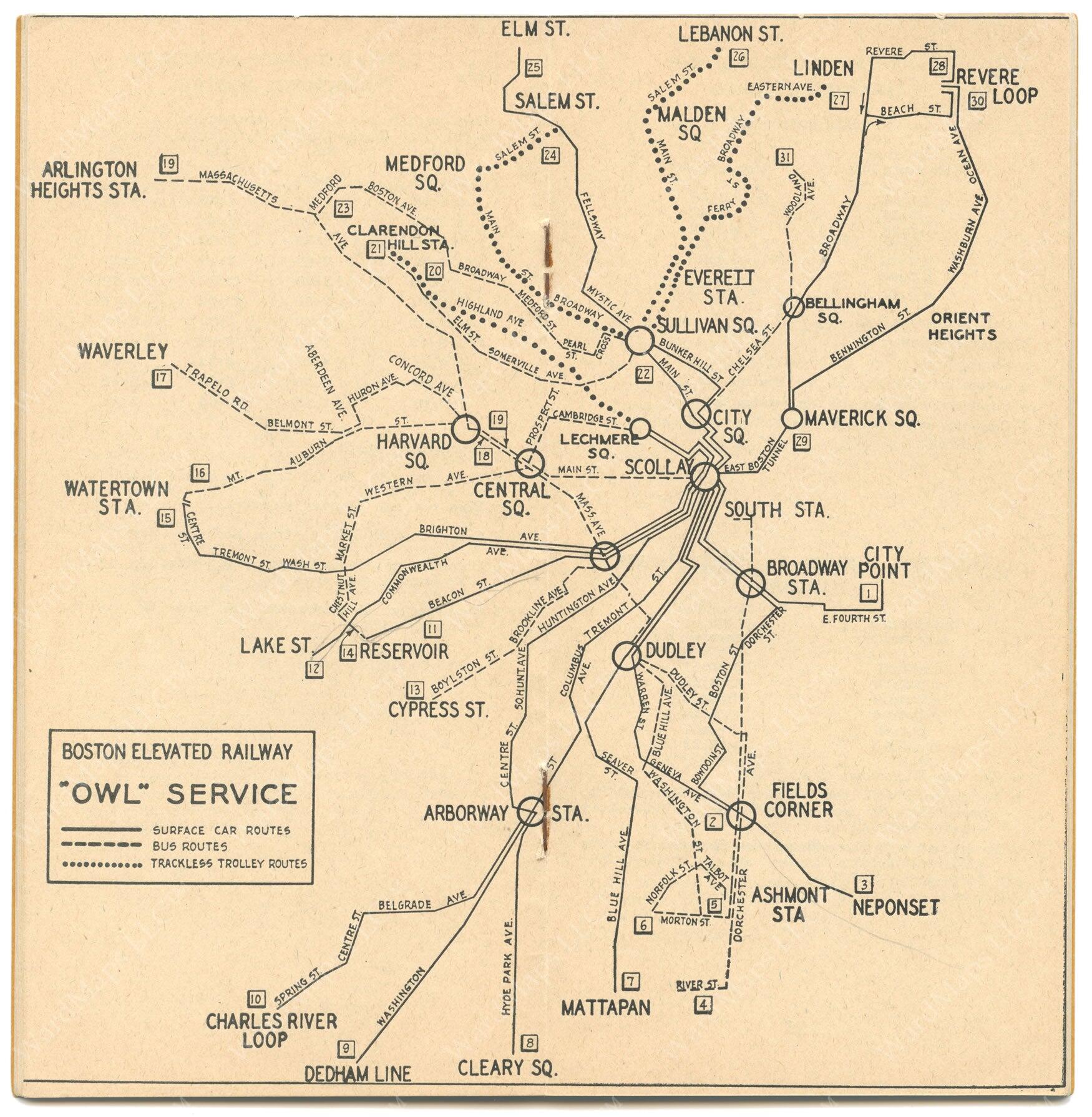 A photo of a printed 1947 paper map showing 