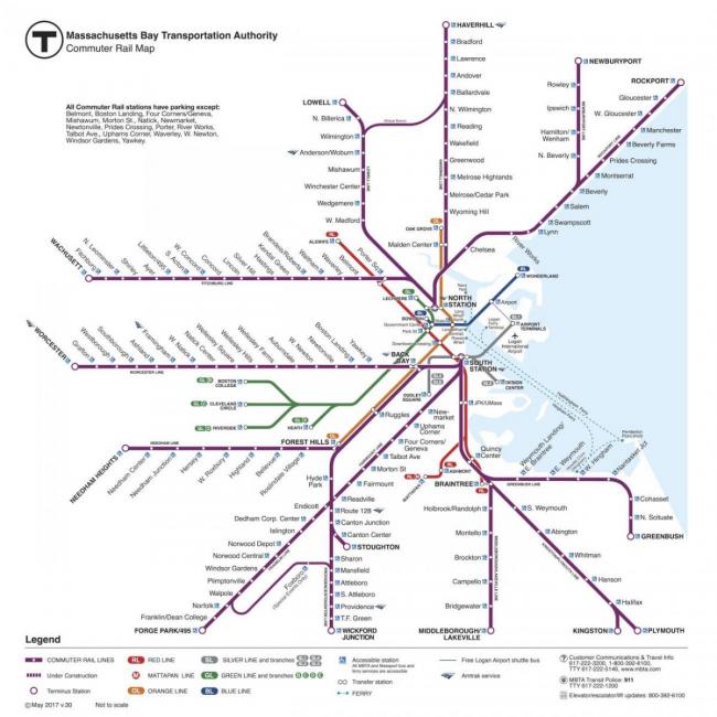 commuter rail system map