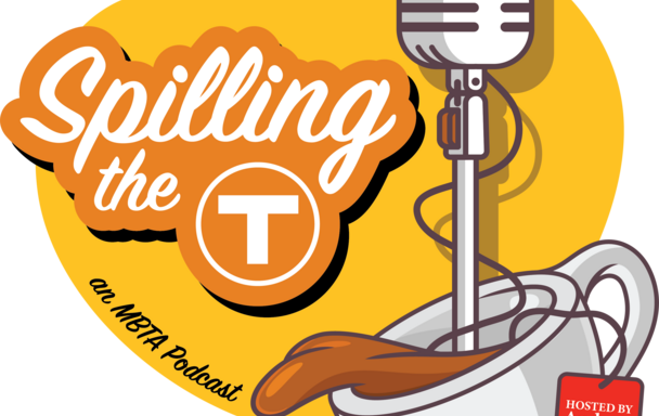 an image of a microphone and a spilt cup of tea, with the words Spilling the T and MBT podcast hosted by Andrew Cassidy overlayed